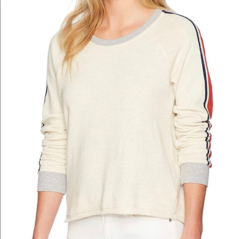 NEW Splendid 100% Cotton Rugby Stripe Sweatshirt